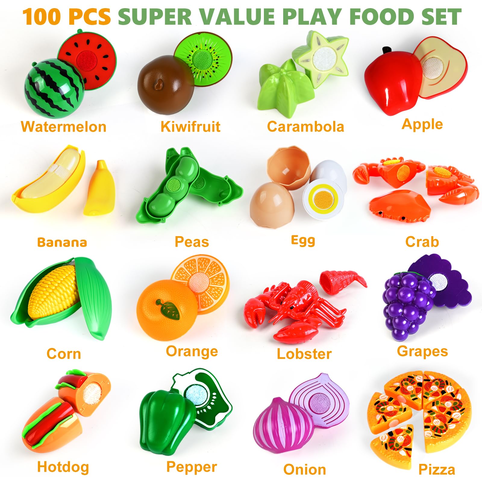 Foto 7 | Set De Comida Para Niños Baodlon, 100 Unidades, Con 2 Cestas - Venta Internacional.