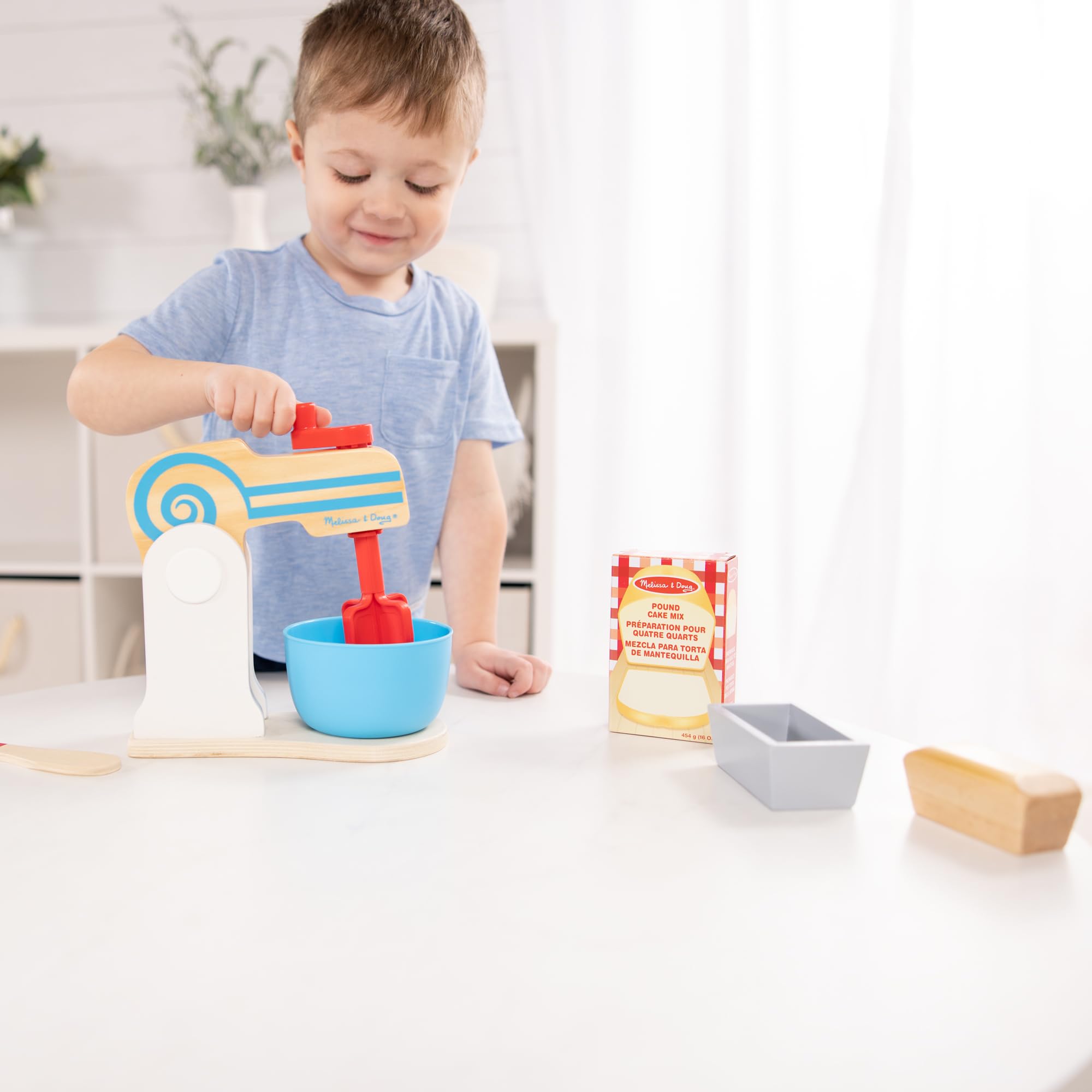 Foto 7 pulgar | Set De Batidoras Melissa & Doug Wooden Make-a-cake 11 Piezas Fsc - Venta Internacional.