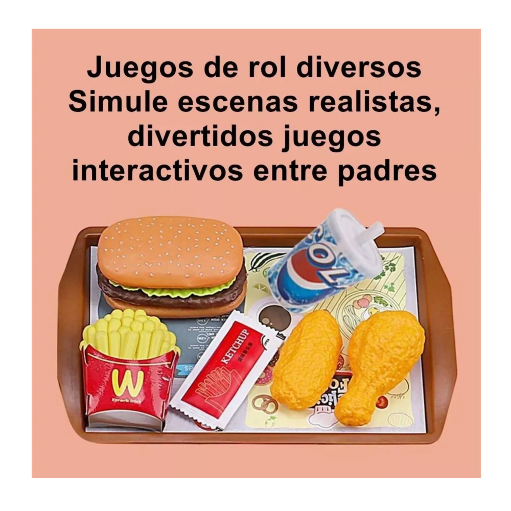 Foto 4 pulgar | Juego De Elementos De Cocina, Juguetes De Comida Para Niños Colores Belug