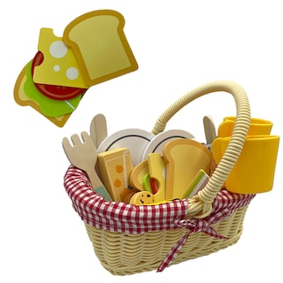 Foto 6 | Picnic De Juguete Para Niños Con Accesorios De Madera Juguete Juego De Imitación Mágicamente