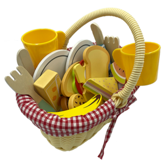 Foto 8 | Picnic De Juguete Para Niños Con Accesorios De Madera Juguete Juego De Imitación Mágicamente
