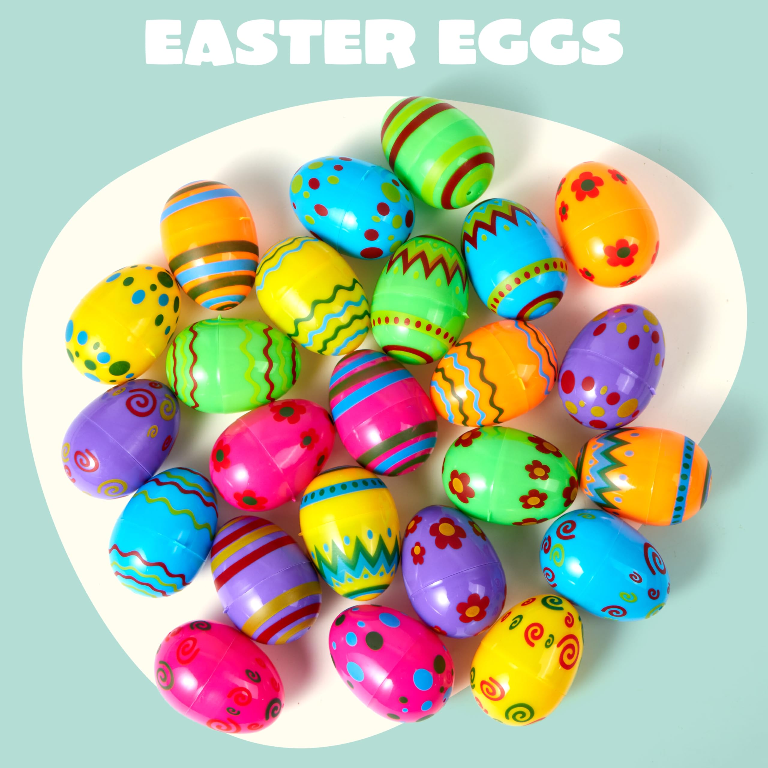 Foto 2 | Huevos De Pascua De Plástico Joyin, 72 Unidades, 2.3 Pulgadas, Rellenables Con Estampados - Venta Internacional.