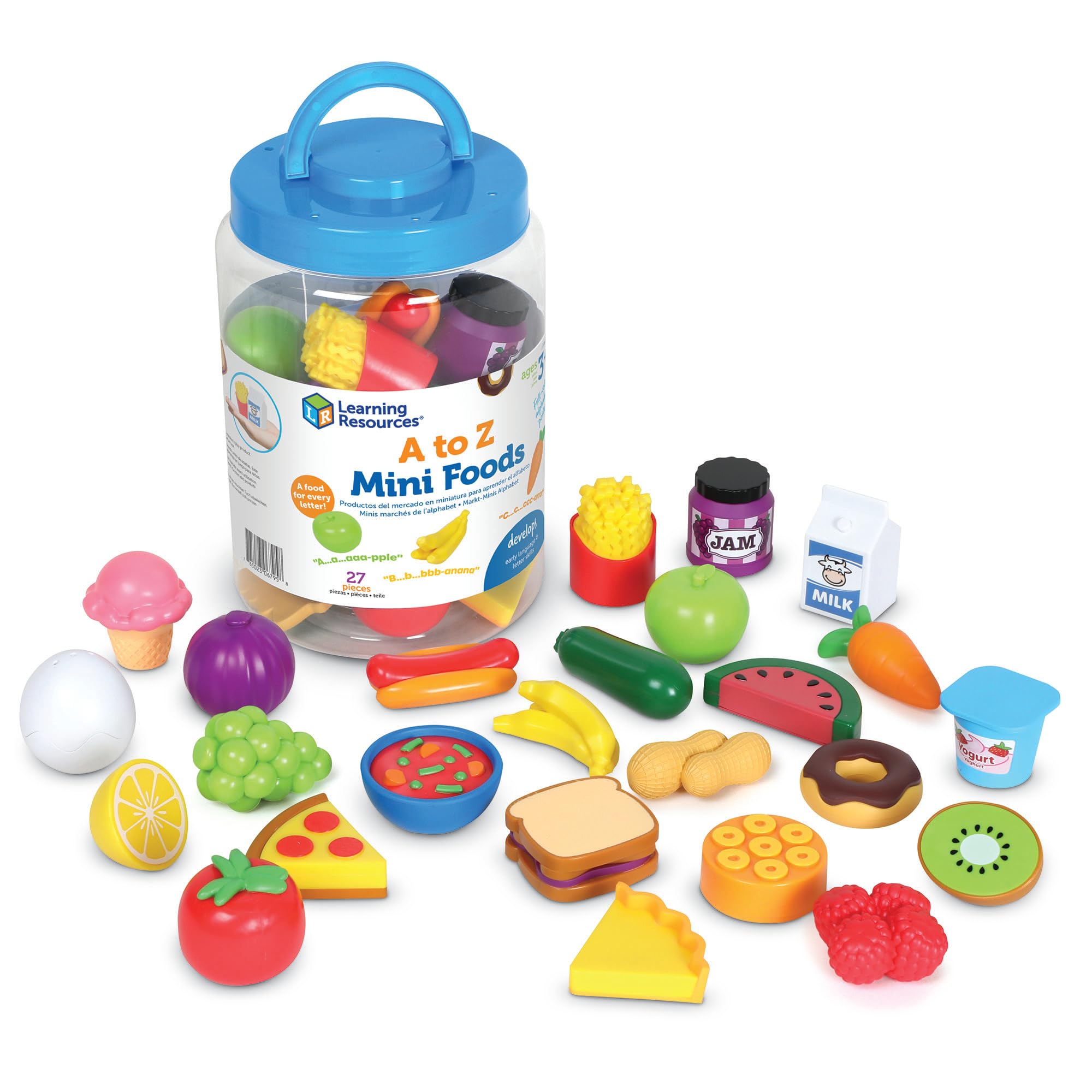 Foto 2 pulgar | Play Food Set Learning Resources A To Z Mini Foods Kids - Venta Internacional.