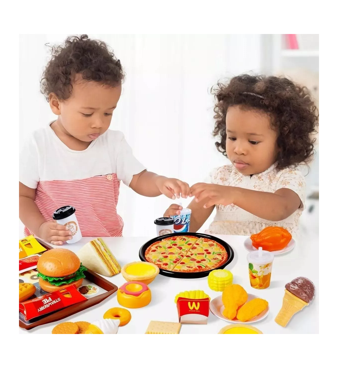 Foto 5 pulgar | Juego De Elementos De Cocina, Juguetes De Comida Para Niños Colores