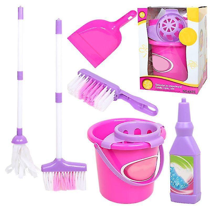 Foto 2 pulgar | Juego De Juguetes Cleaning Play Para Fregar, Escoba, Balde Y Recogedor Para Niños - Venta Internacional.