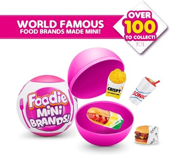 Foto 2 | Juego En Miniatura De 5 Minimarcas Surprise Foodie Mini Brands, Paquete De 2 Zuru - Venta Internacional.