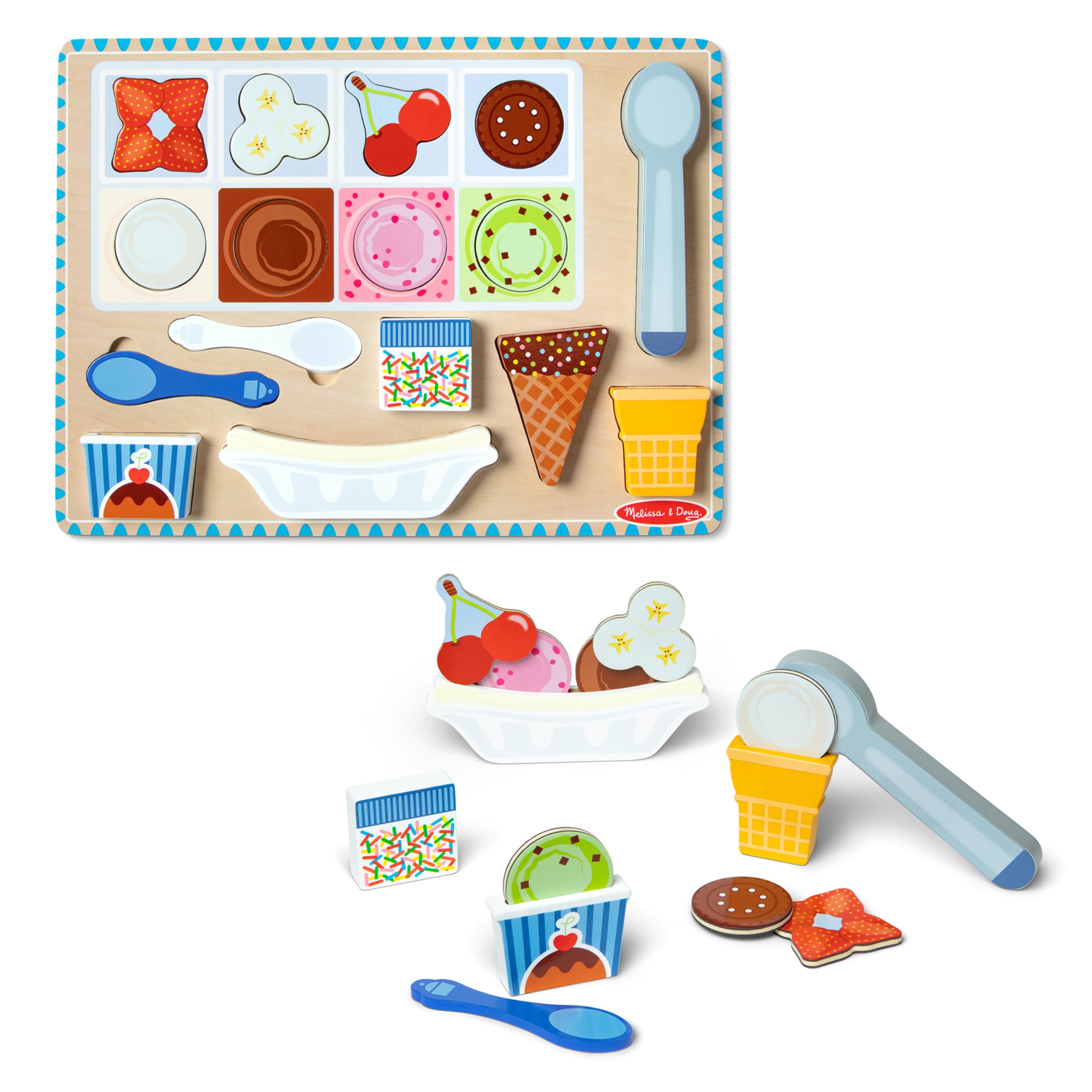 Foto 2 pulgar | Set Puzzle Play Melissa & Doug Ice Cream Con 16 Imanes 2+ - Venta Internacional.