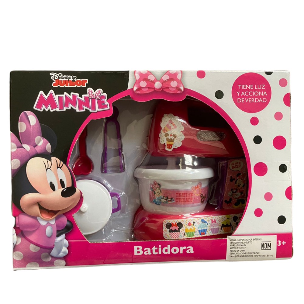 Foto 2 pulgar | Mini Batidora Eléctrica Toy Mark T372317 color Rosa de Minnie Mouse con Accesorios