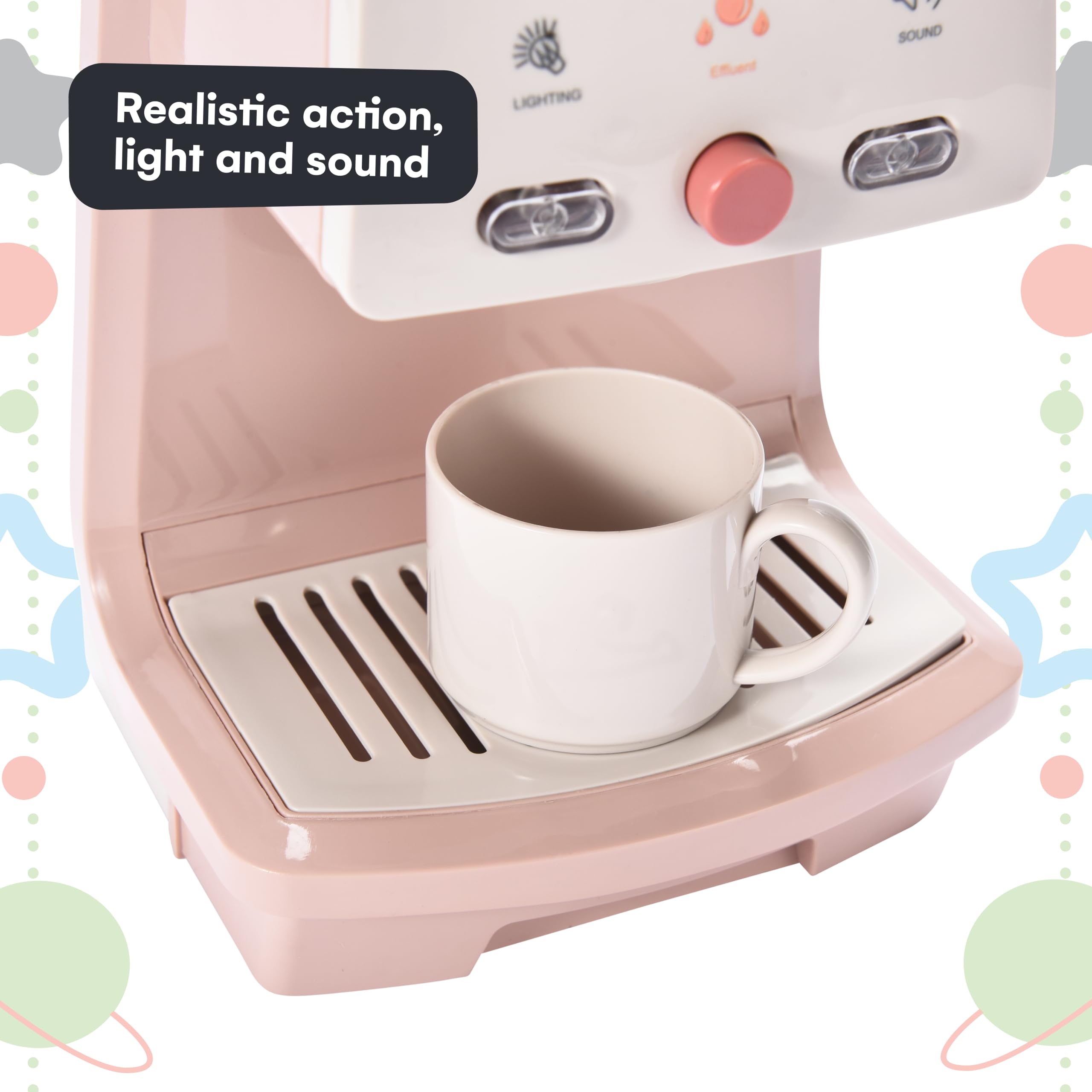 Foto 2 | Set De Café Para Niños Coffee Maker Toy Kidzlane Con Luz Y Sonido - Venta Internacional.