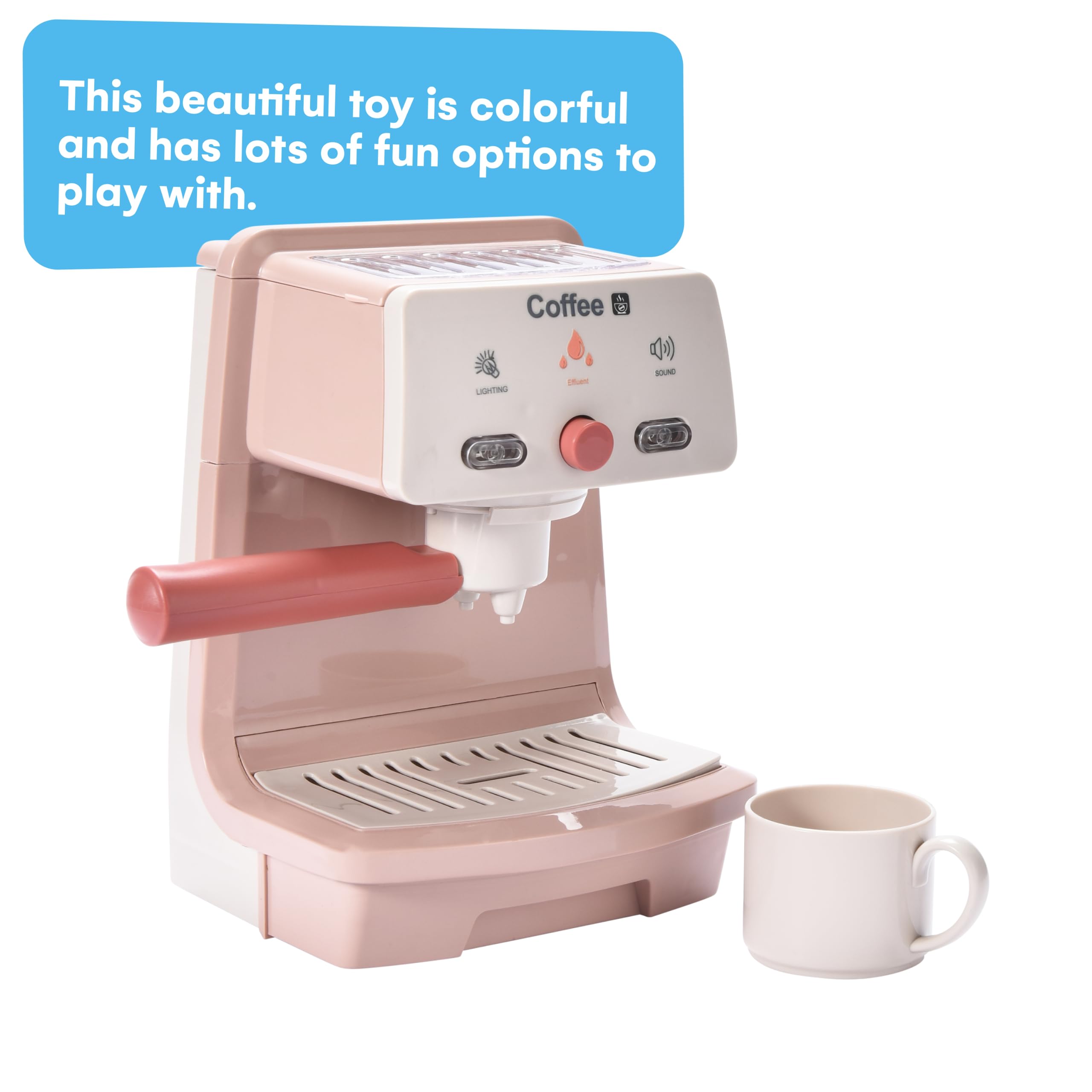 Foto 4 | Set De Café Para Niños Coffee Maker Toy Kidzlane Con Luz Y Sonido - Venta Internacional.