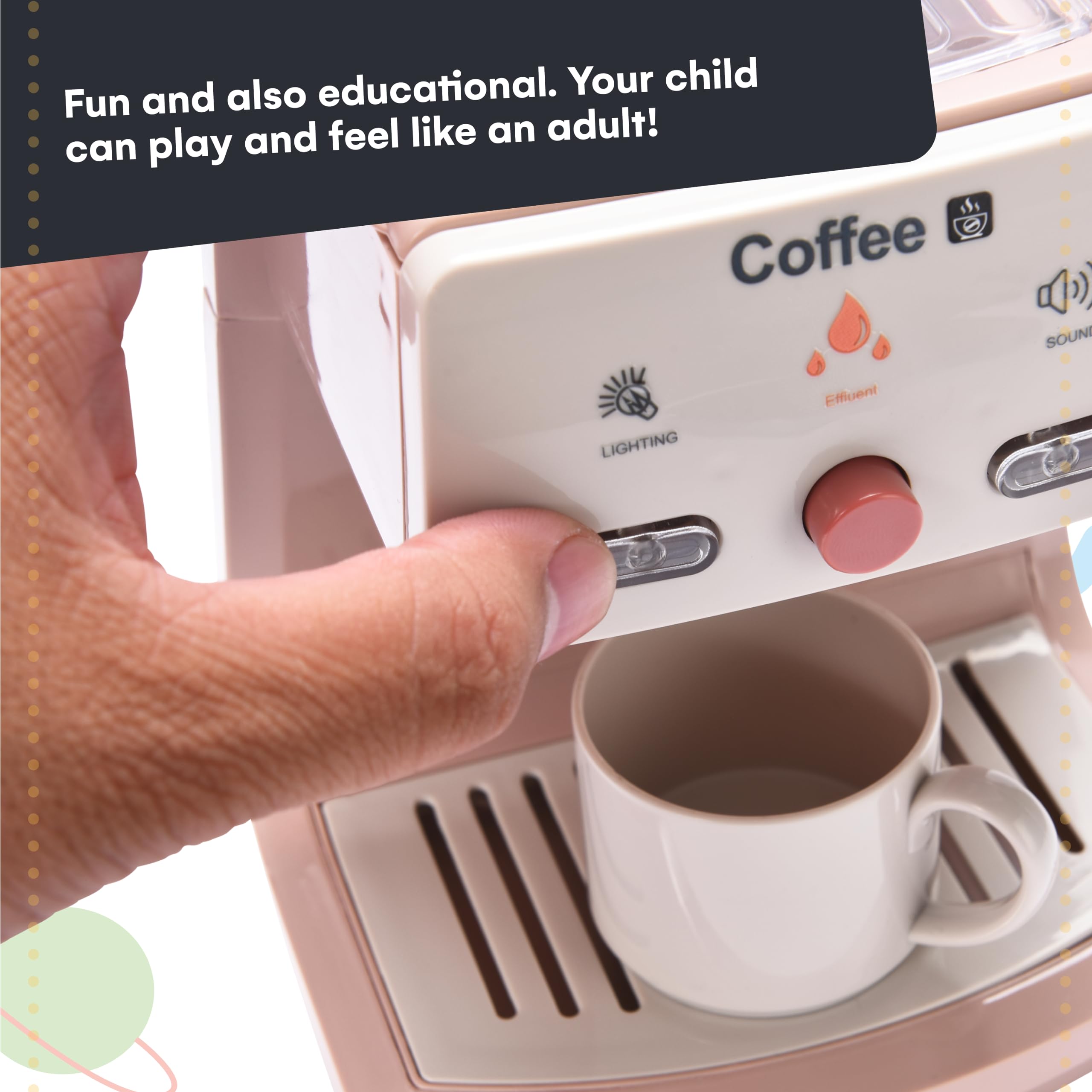 Foto 6 pulgar | Set De Café Para Niños Coffee Maker Toy Kidzlane Con Luz Y Sonido - Venta Internacional.