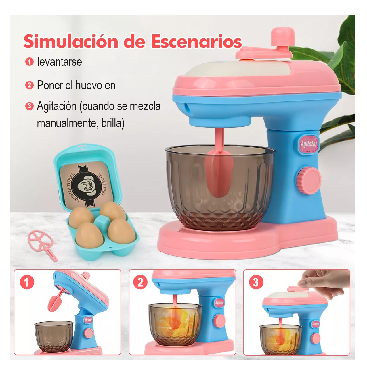 Foto 3 pulgar | Juguetes de Cocina Postres Licuadora para Niños