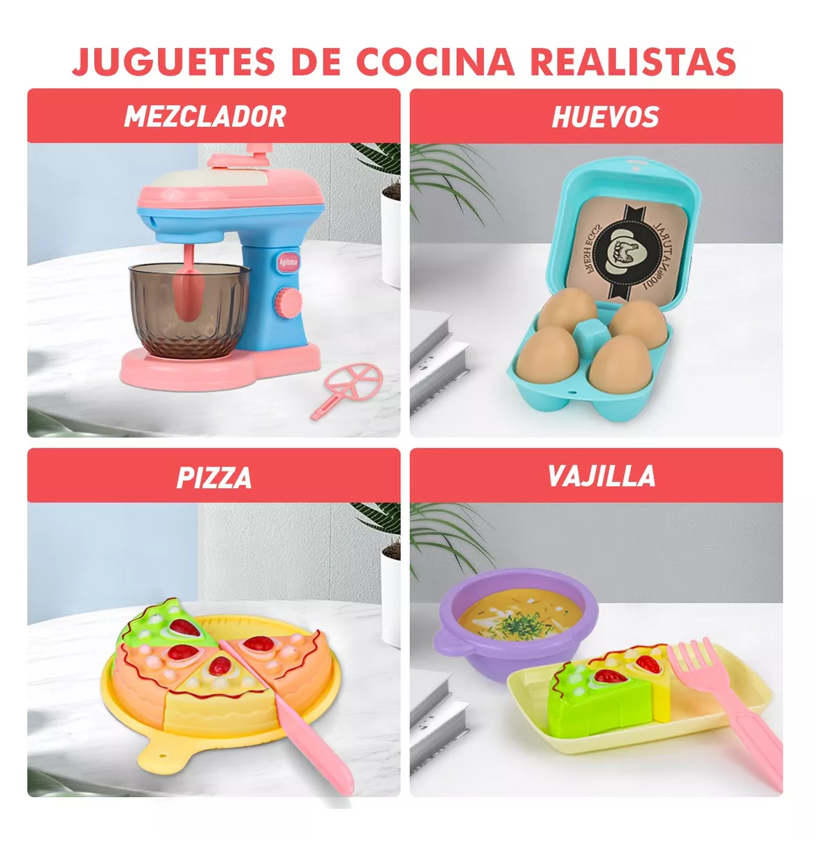 Foto 6 pulgar | Juguetes de Cocina Postres Licuadora para Niños