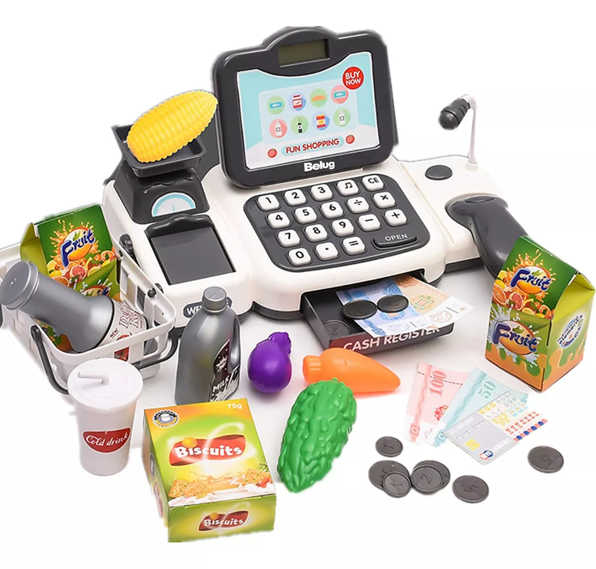 Cajas Registradoras Juguete Supermercado Juguete Azul Cafe Belug