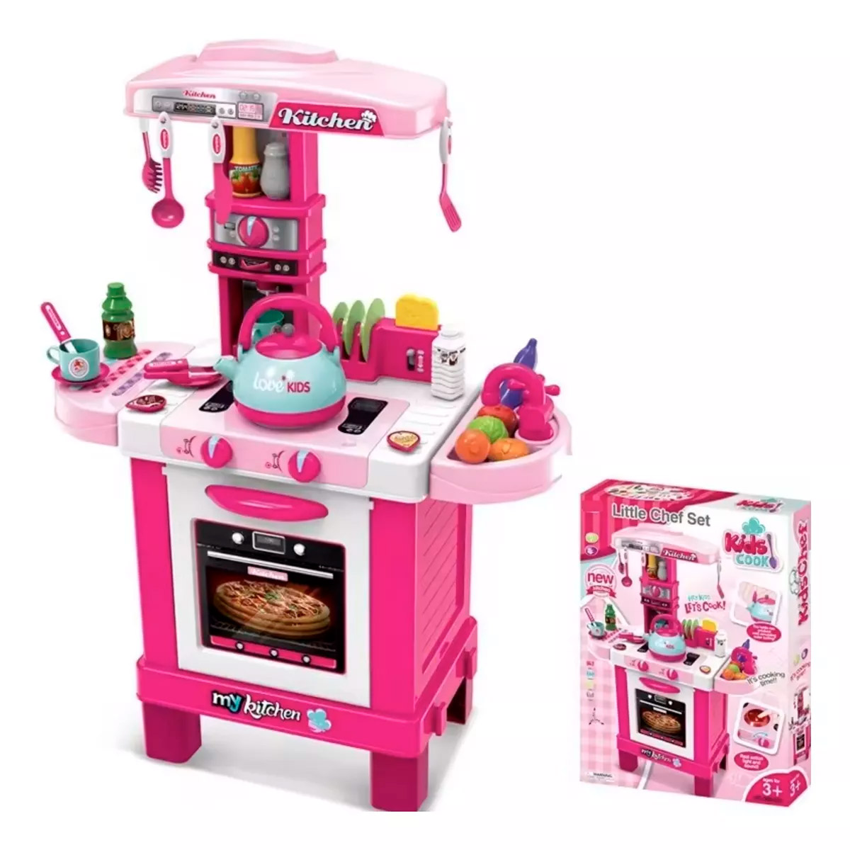 Foto 3 pulgar | Cocinita Infantil Para Niña Little Chef Luz Y Sonido