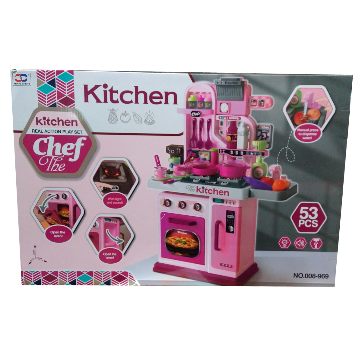 Foto 3 pulgar | Cocinita Infantil Para Niña Ktichen Luz Y Sonido