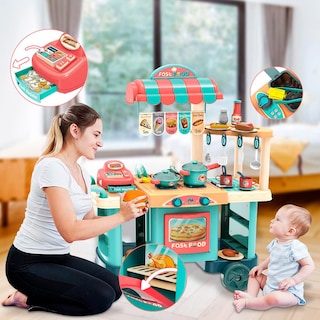 Foto 2 | Cocinita Infantil Para Niños Carrito De Comida