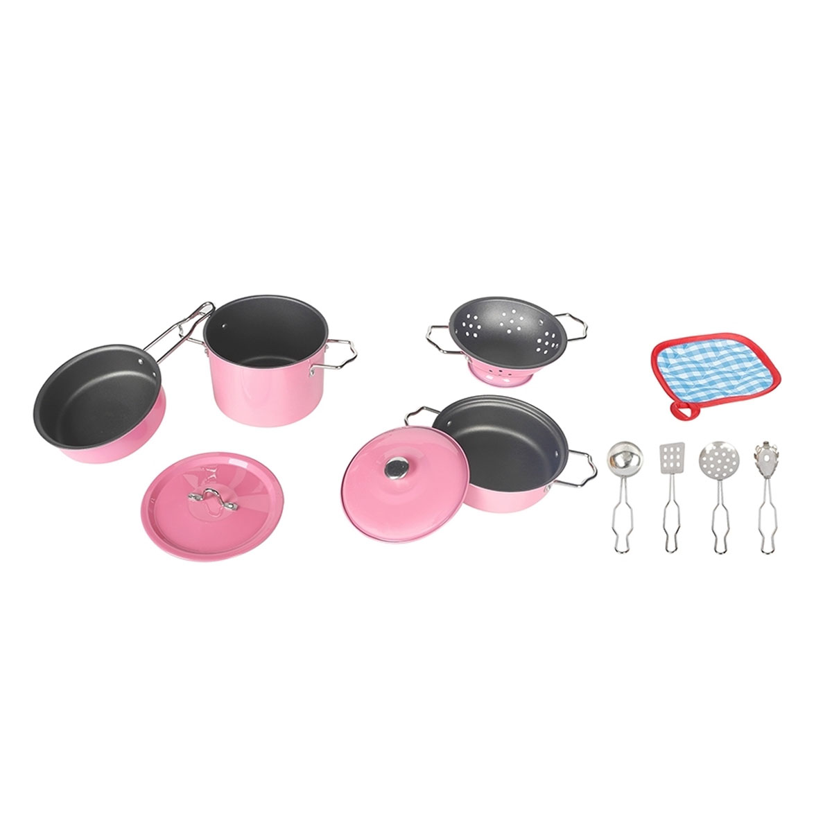 Foto 2 pulgar | Juguete Set De Cocina De 11 Pzs De Acero  Infantil Color Rosa