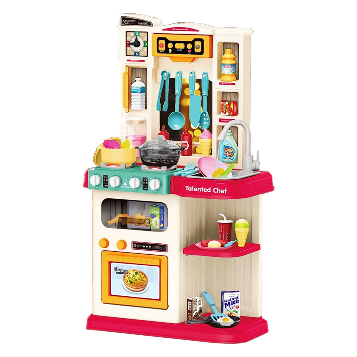 Foto 2 pulgar | Cocina Juguete Para Niños, Juego De Cocina Multifuncional Con Hornillo