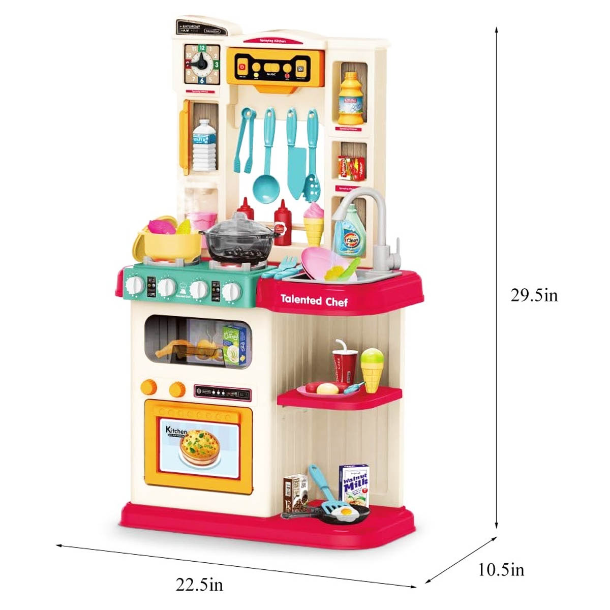 Foto 3 pulgar | Cocina Juguete Para Niños, Juego De Cocina Multifuncional Con Hornillo