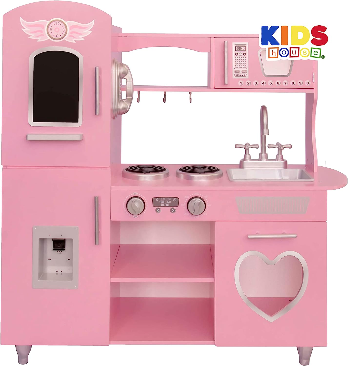 Foto 2 pulgar | Cocinita con Sonido de Madera Kids House Deluxe color Rosa