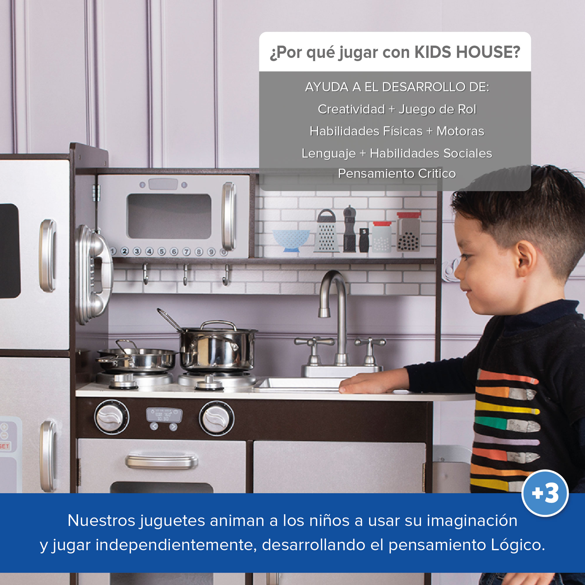 Foto 5 | Cocina de Madera Cocinita de Juguete Kids House color Café Ultimate Expresso