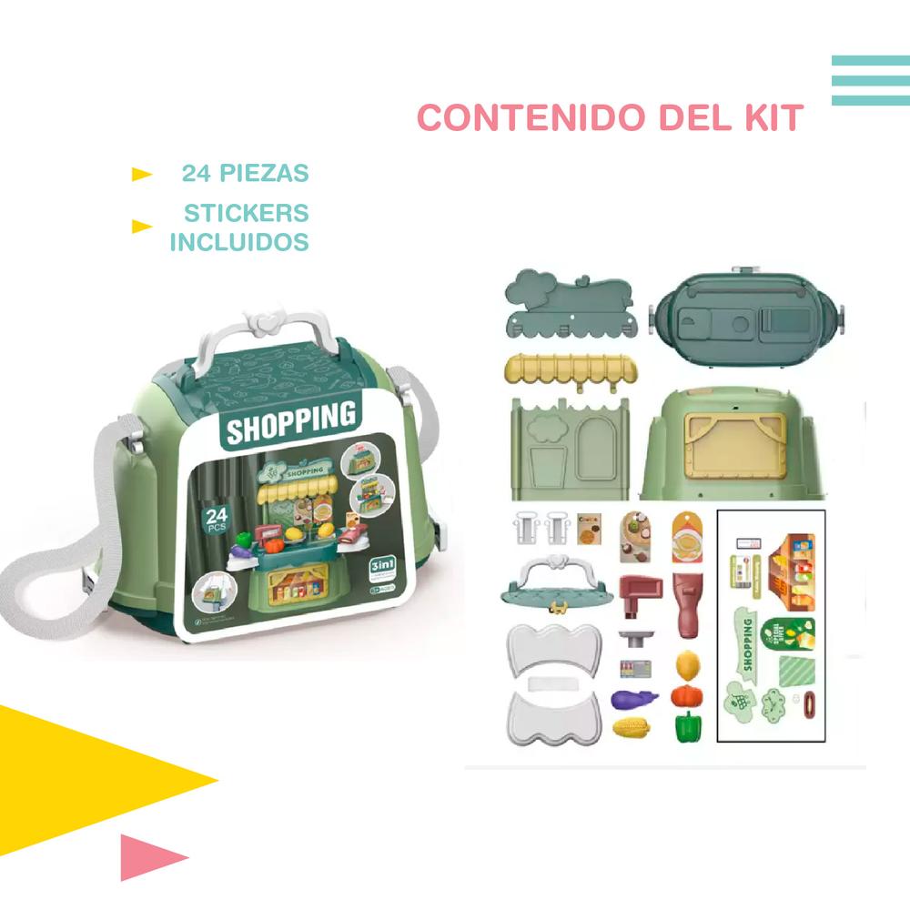 Foto 5 pulgar | Estuche tipo Frutería de Juguete Yei Yi-Mef1GR-25PZ color Verde