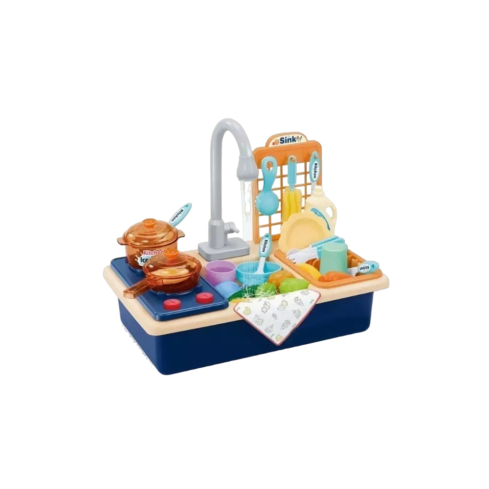 Juguete KitchenChef de Fregadero de Cocina con Estufa Juego de 28 PZAS Multicolor