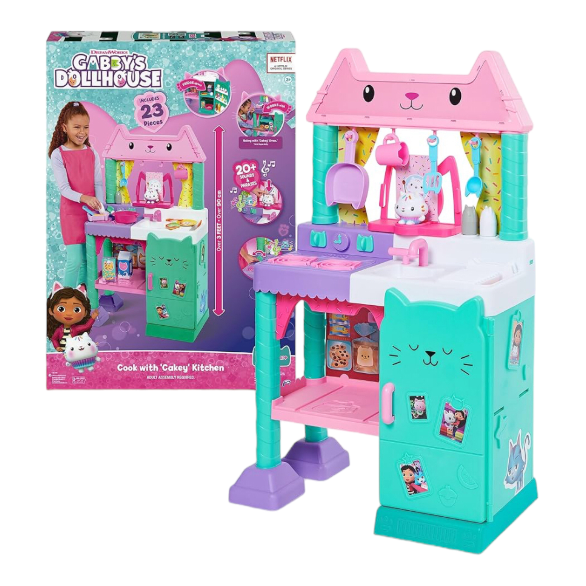 Foto 2 pulgar | Gabbys Dollhouse Cocina Para Crear Con Cakey Spin Master