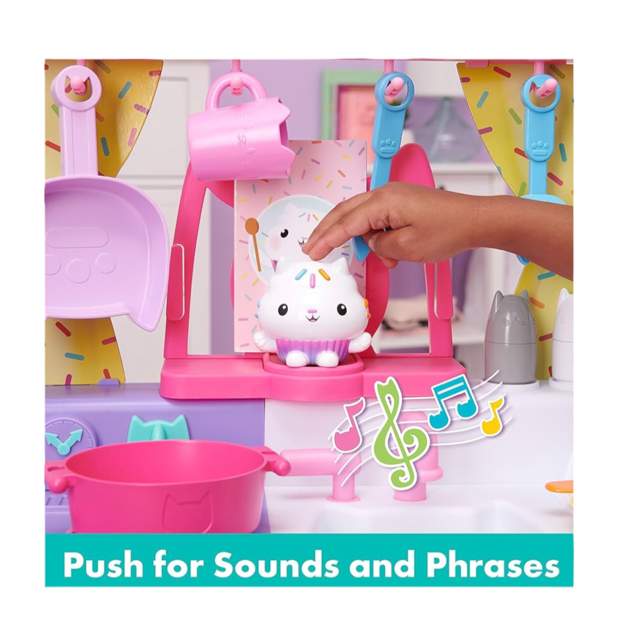 Foto 6 pulgar | Gabbys Dollhouse Cocina Para Crear Con Cakey Spin Master