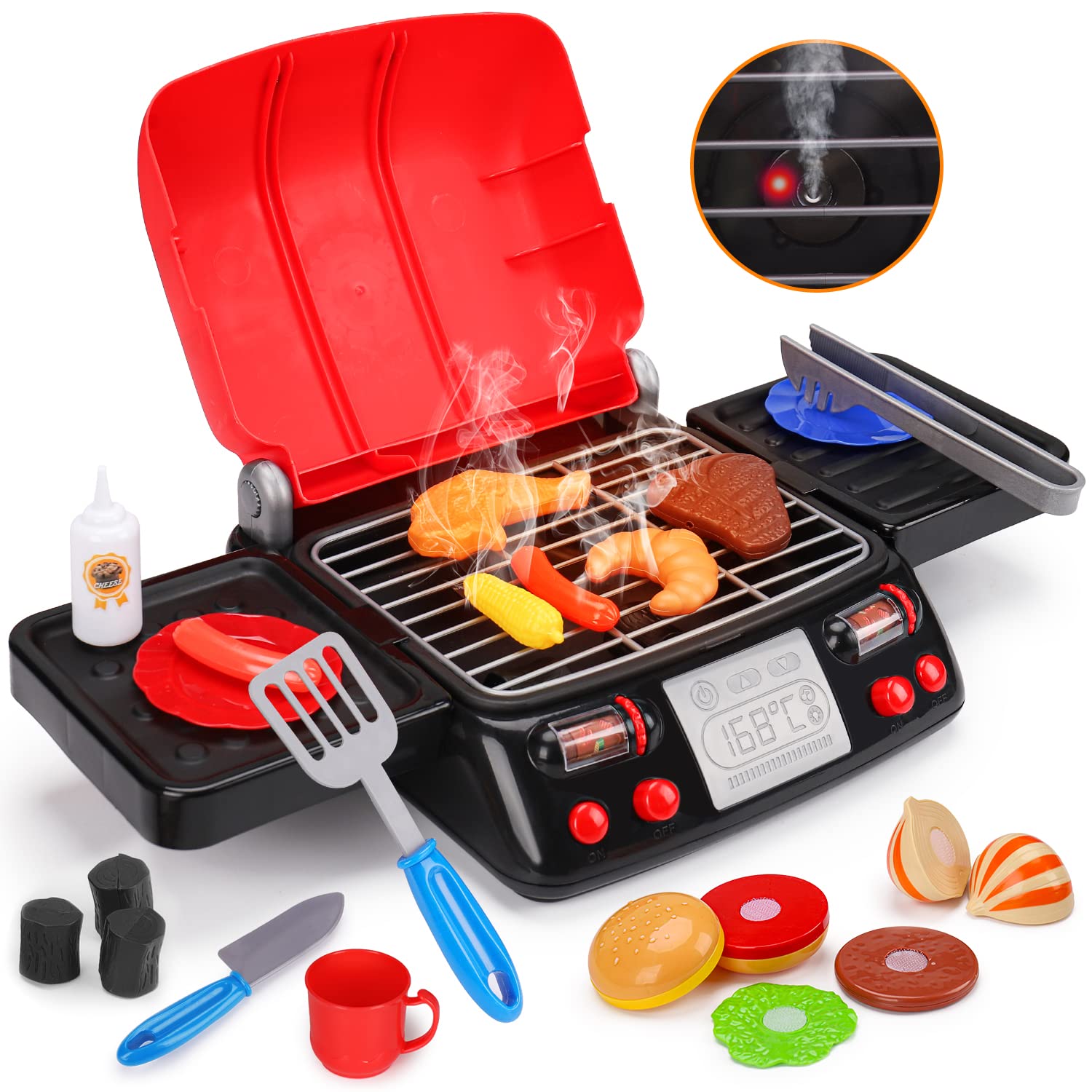 Foto 7 | Venta Internacional - Set de Juguete Comida Grill Play Augtoy Kids con Luz y Ahumada