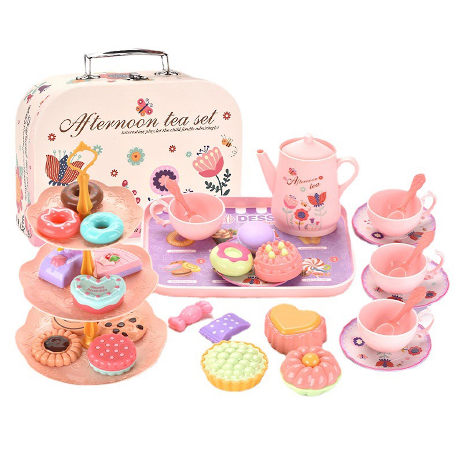 Foto 2 pulgar | Venta Internacional - Juego De Té De Juguete Para Niñas Pequeñas, Princesa, Hora Del Té, Con Soporte C