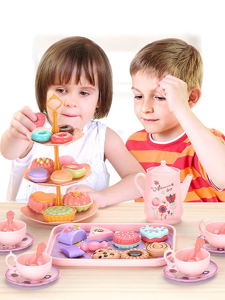 Foto 3 pulgar | Venta Internacional - Juego De Té De Juguete Para Niñas Pequeñas, Princesa, Hora Del Té, Con Soporte C