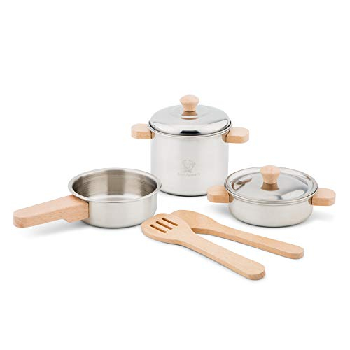 Juego de Utensilios de Cocina New Classic Toys de Metal con 7 Piezas para Niños - Venta Internacional