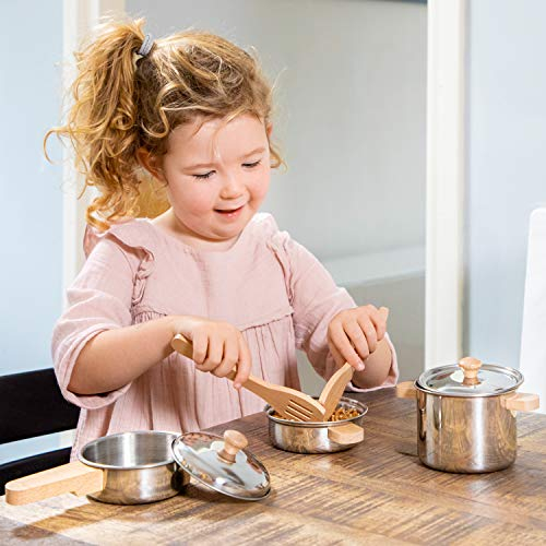 Foto 5 pulgar | Juego de Utensilios de Cocina New Classic Toys de Metal con 7 Piezas para Niños - Venta Internacional