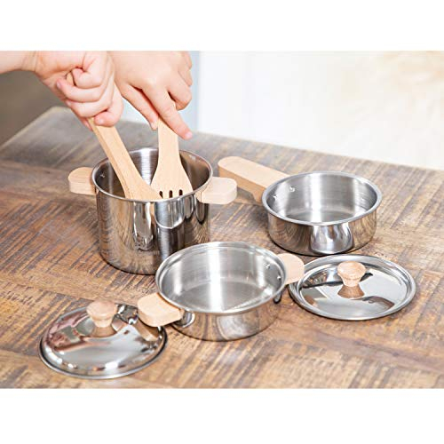 Foto 6 pulgar | Juego de Utensilios de Cocina New Classic Toys de Metal con 7 Piezas para Niños - Venta Internacional