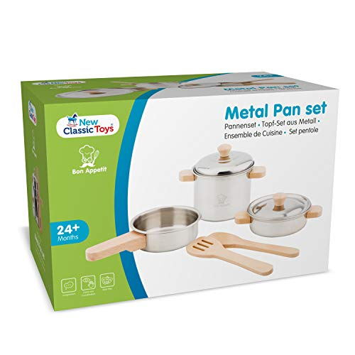 Foto 7 pulgar | Juego de Utensilios de Cocina New Classic Toys de Metal con 7 Piezas para Niños - Venta Internacional