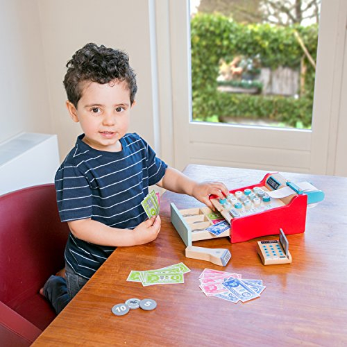 Foto 4 pulgar | Caja Registradora de Madera Juegos de Simulación para Niños - Venta Internacional