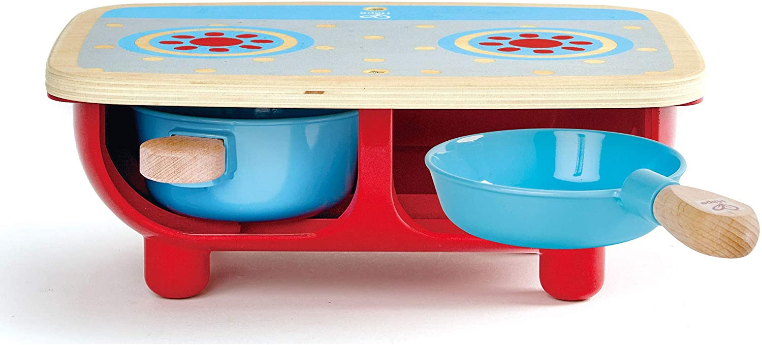 Foto 6 pulgar | Juego De Cocina Hape De Madera Para Niños Pequeños De 6 Piezas Con Estufa Y Utensilios De Cocina - Venta Internacional.