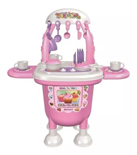 Foto 2 pulgar | Cocina de Juguete Mytoy Mini Chef Rosa con 15 Accesorios