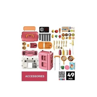 Foto 4 | Cocina De Juguete Para Niñas 3 En 1 Con Luces, Grifo De Agua Y Más De 29 Años - Venta Internacional.