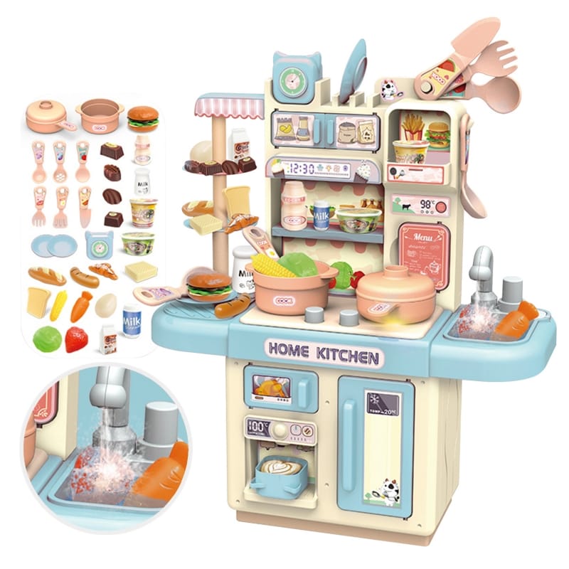 Juego De Cocina De Juguete Con 32 Accesorios Para Ninos Y Ninas Color Azul Venta Internacional. Coppel