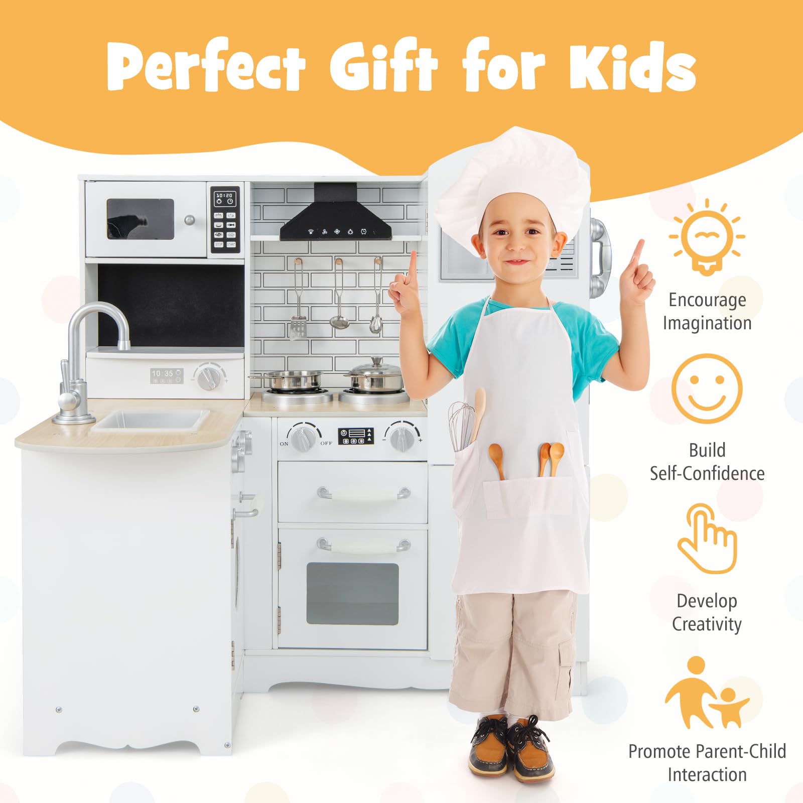 Foto 6 pulgar | Juego de Cocina Costzon Kids Corner 11 en 1 con Juguetes Realistas - Venta Internacional