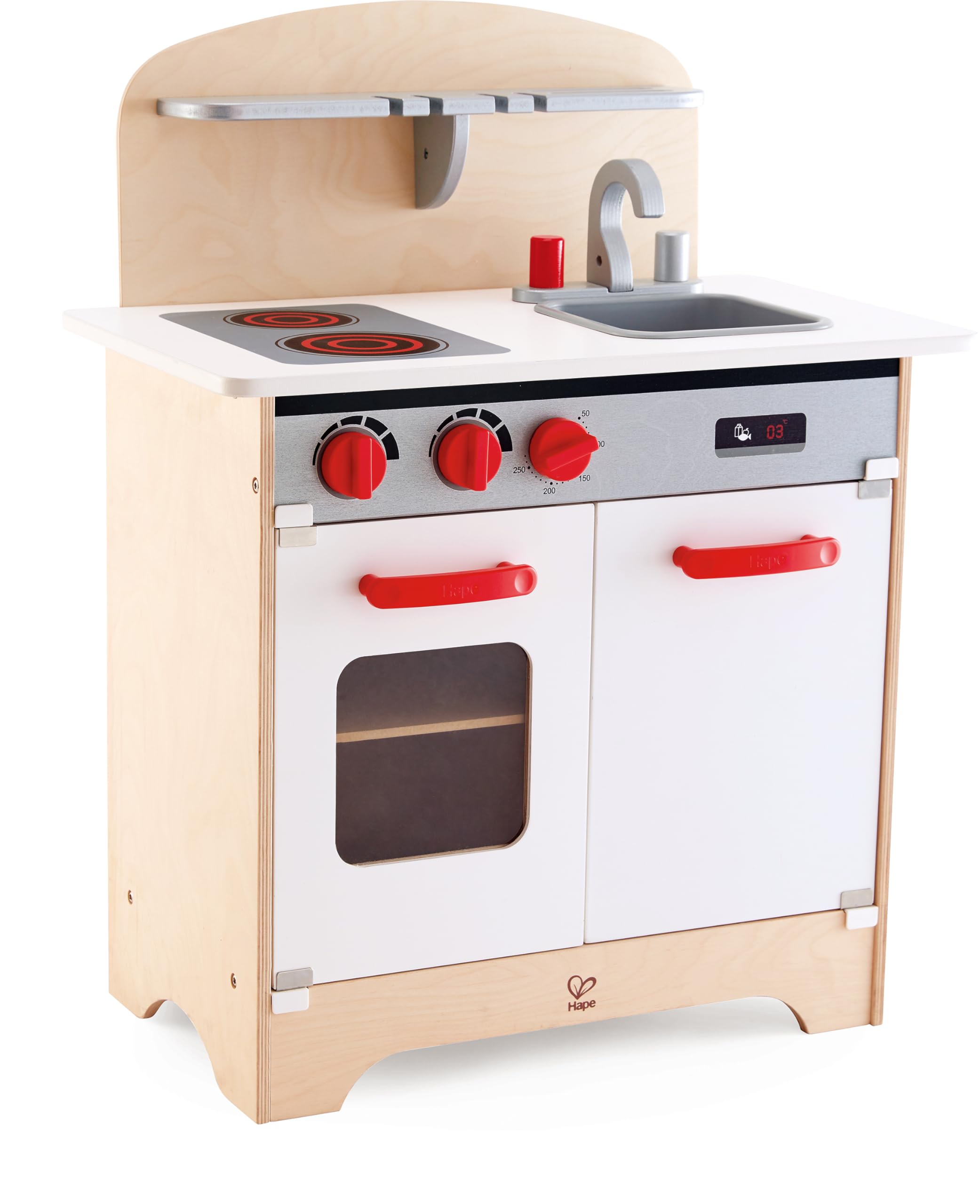 Foto 2 pulgar | Juguete de Cocina Hape Gourmet Totalmente Equipado de Madera Blanco - Venta Internacional