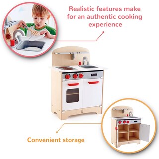 Foto 3 | Juguete de Cocina Hape Gourmet Totalmente Equipado de Madera Blanco - Venta Internacional