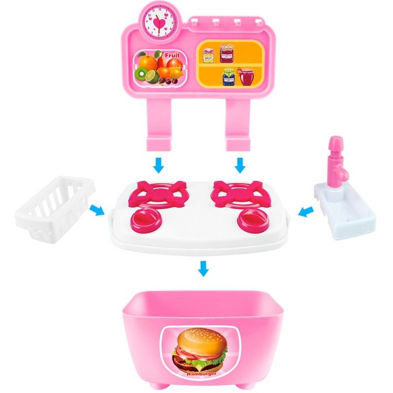 Foto 5 pulgar | Cocina de Juguete Rosa con Accesorios - Venta Internacional