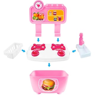 Foto 4 | Cocina de Juguete Rosa con Accesorios - Venta Internacional