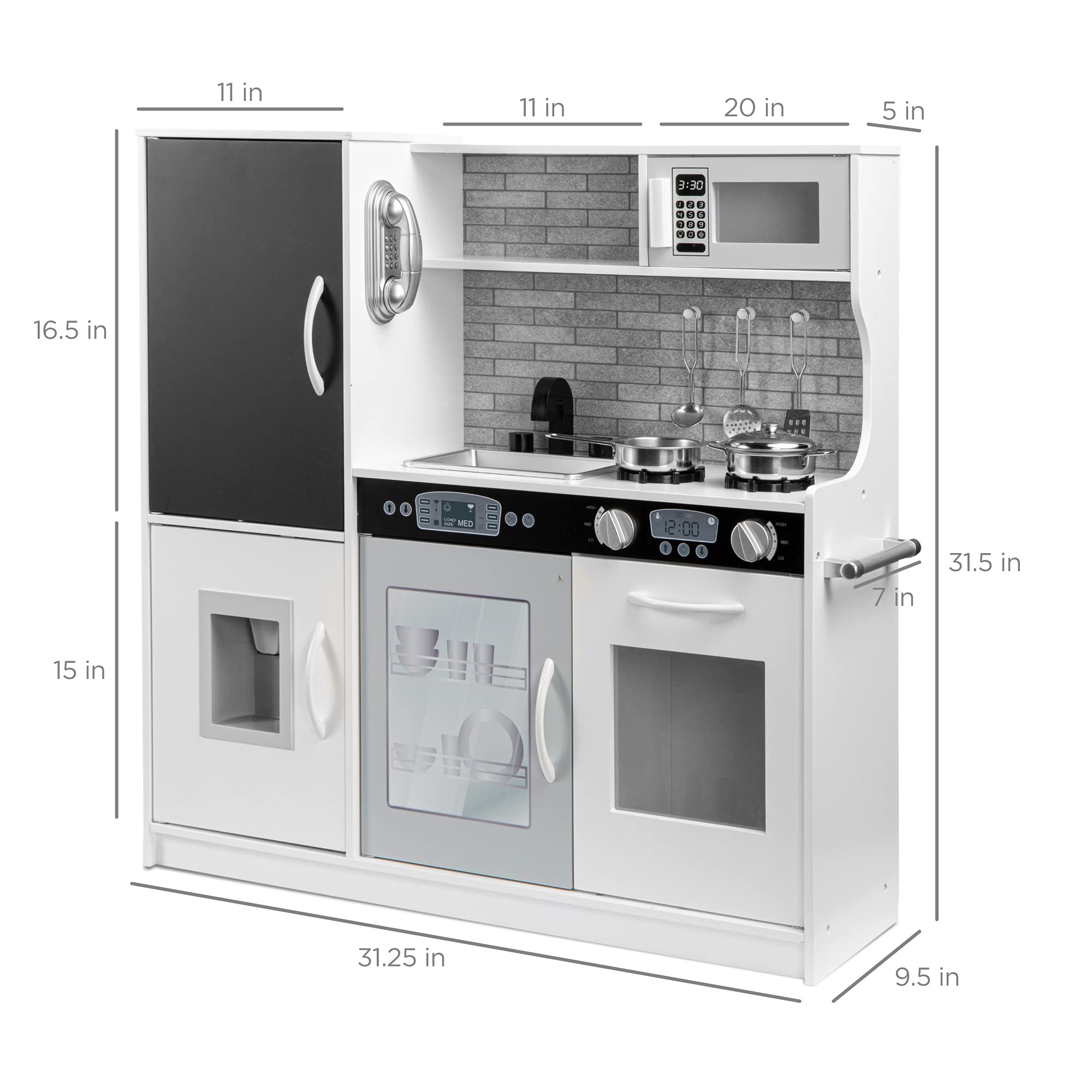 Foto 8 pulgar | Cocina de Juguete de Madera Toy Kitchen Best Choice Products con Accesorios - Venta Internacional