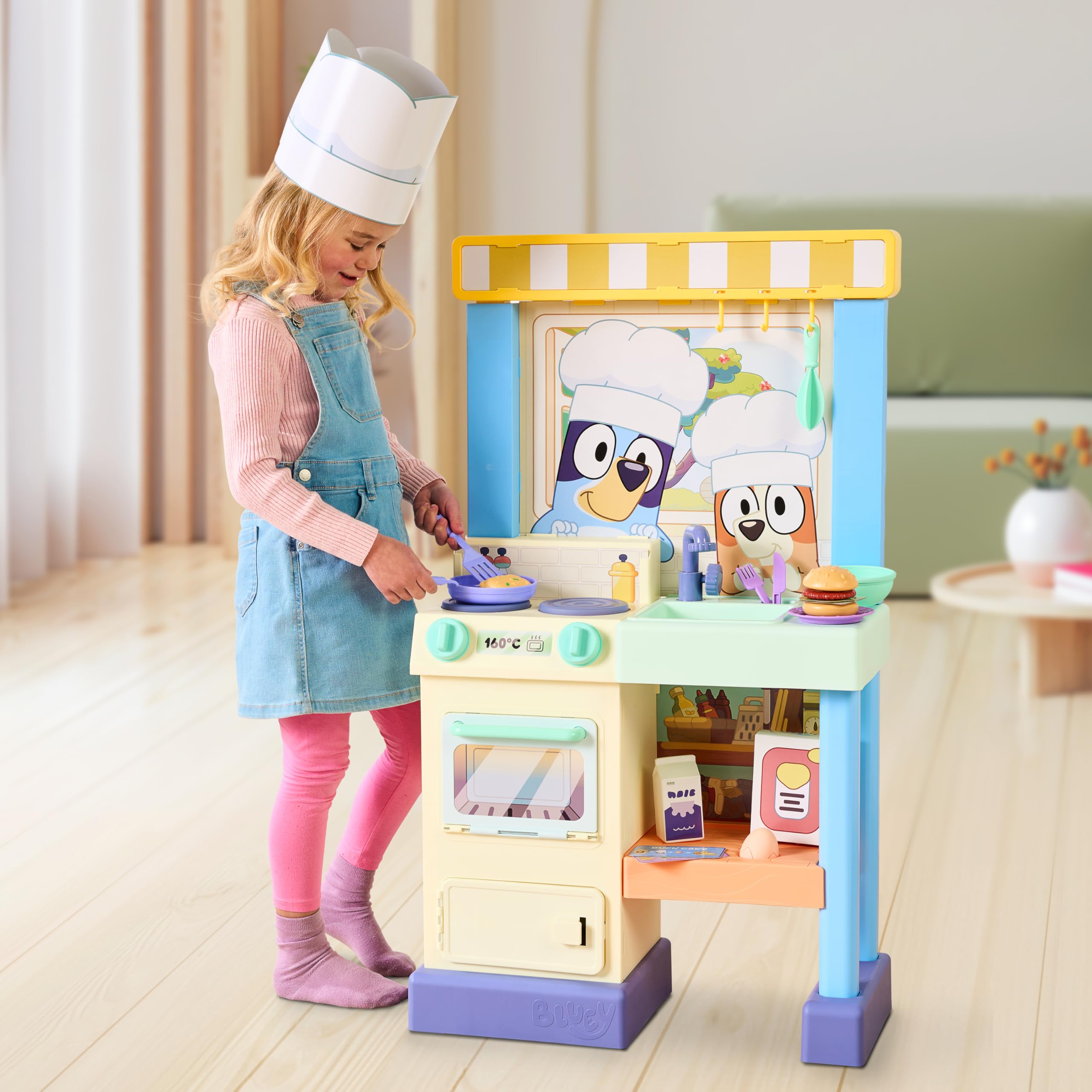 Foto 2 | Set De Cocina Bluey Cook Con Chef Con Más De 20 Sonidos De 90 Cm De Altura - Venta Internacional.