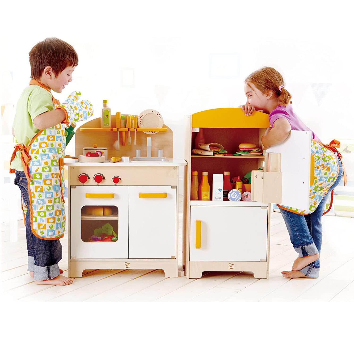 Foto 3 pulgar | Play Kitchen Hape Gourmet Kitchen De Madera Naranja Para Niños - Venta Internacional.